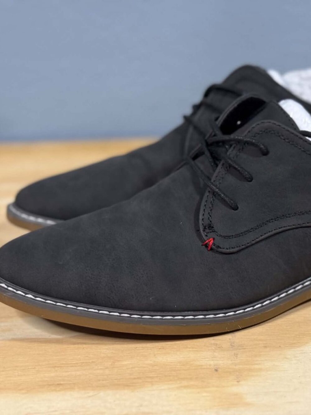 Jousen Men's Casual Oxford Dress Shoes Black Suede Size 9.5 AMY615 New With Box